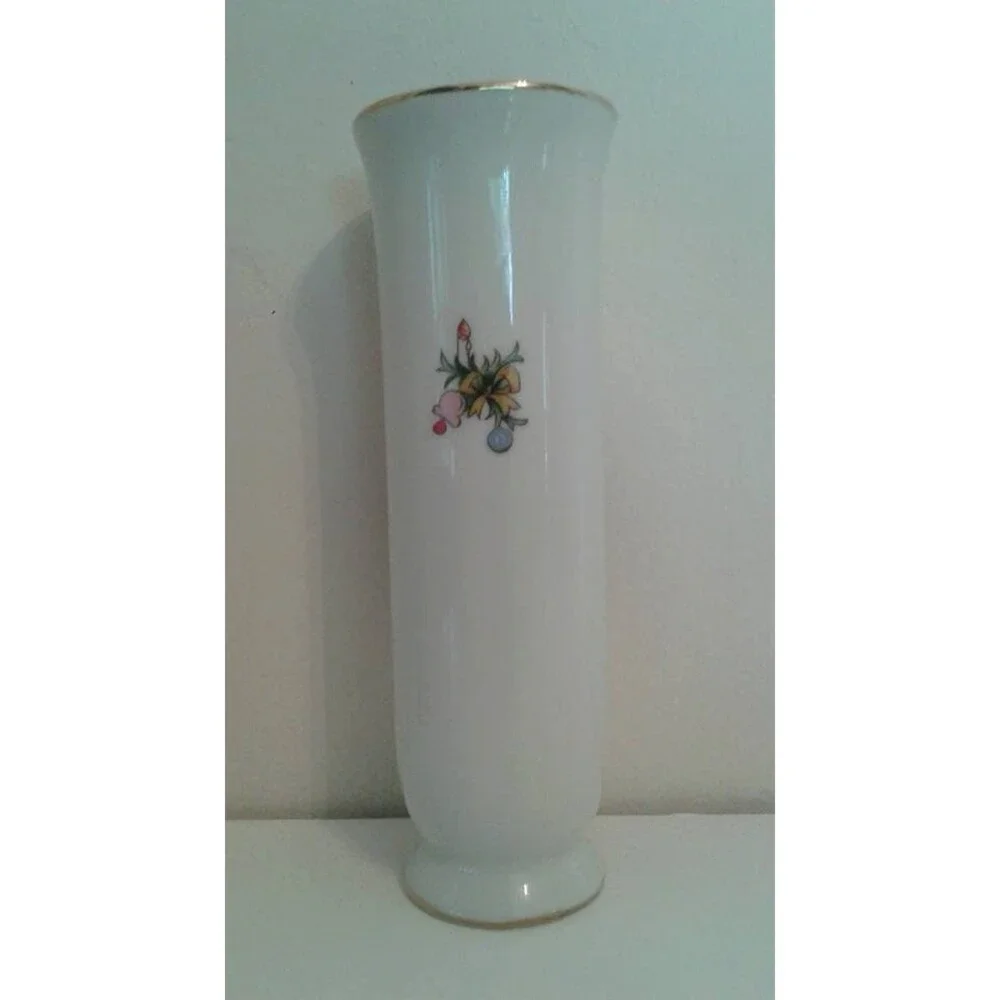Lefton Christmas bud vase vintage